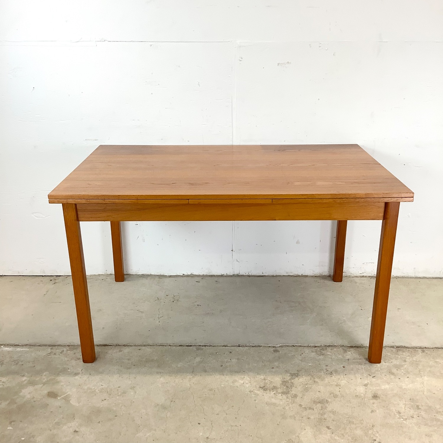 Scandinavian Modern Teak Dining Table with Leaves - image-5