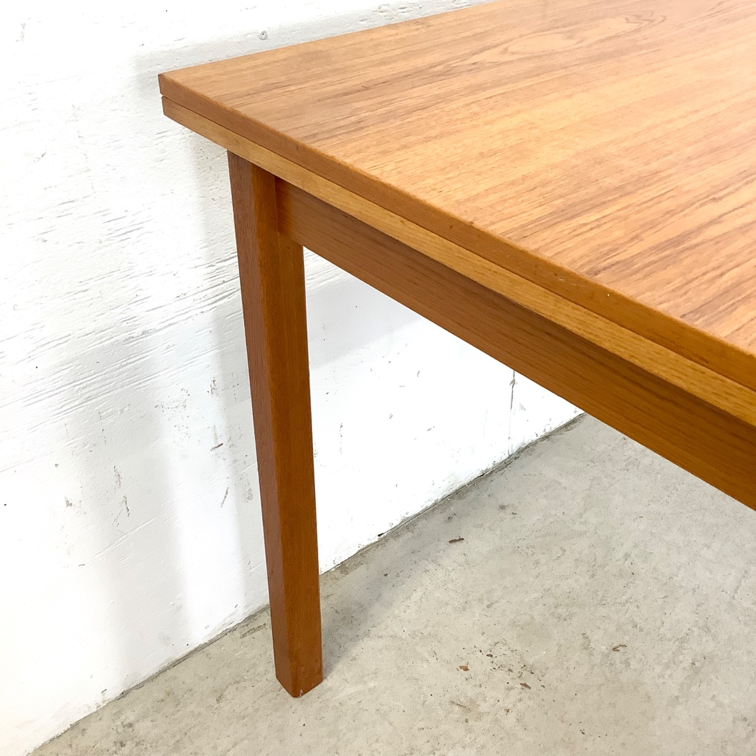 Scandinavian Modern Teak Dining Table with Leaves - image-20