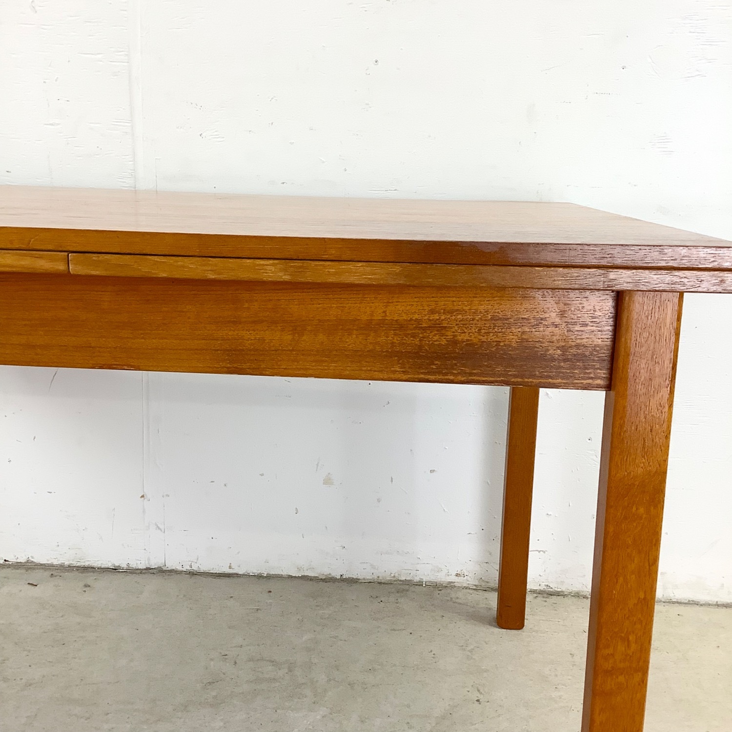 Scandinavian Modern Teak Dining Table with Leaves - image-13