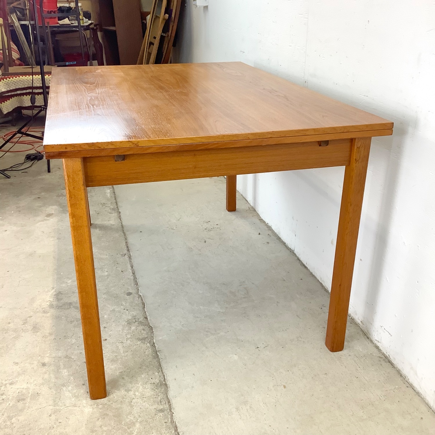 Scandinavian Modern Teak Dining Table with Leaves - image-9