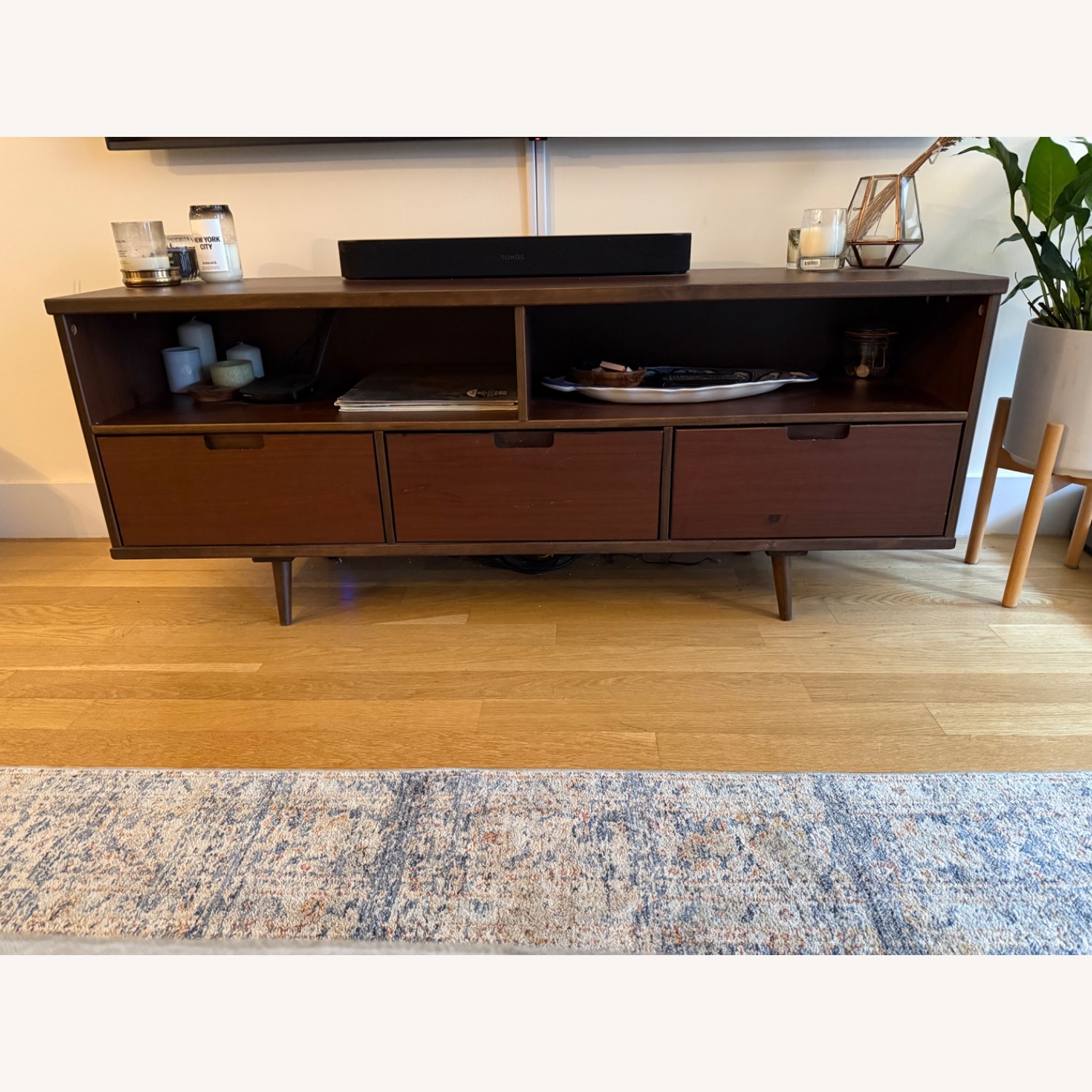 Mercury Row Sadie 58" Solid Wood 3-Drawer TV Stand - image-6