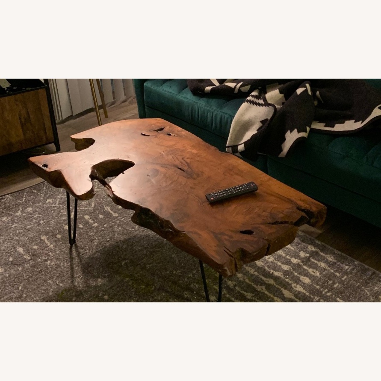 Natural Wood Raw Edge Coffee Table - image-1