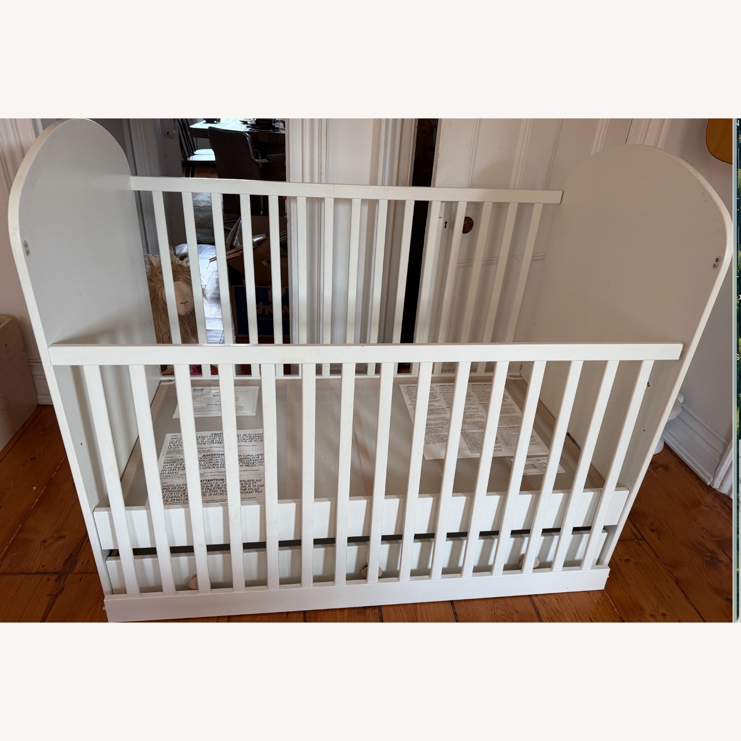 イケアIKEAベビーベットGONATT GONATT crib with drawer, white, 271/2x52