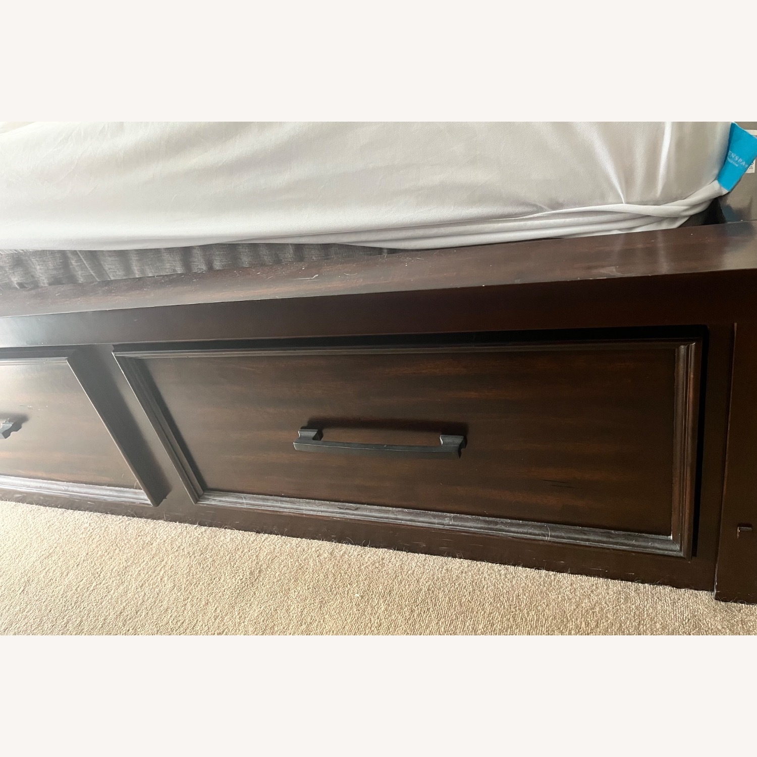 Bob's Discount Furniture Hudson Queen Pecan Storage Platform Bed - image-2