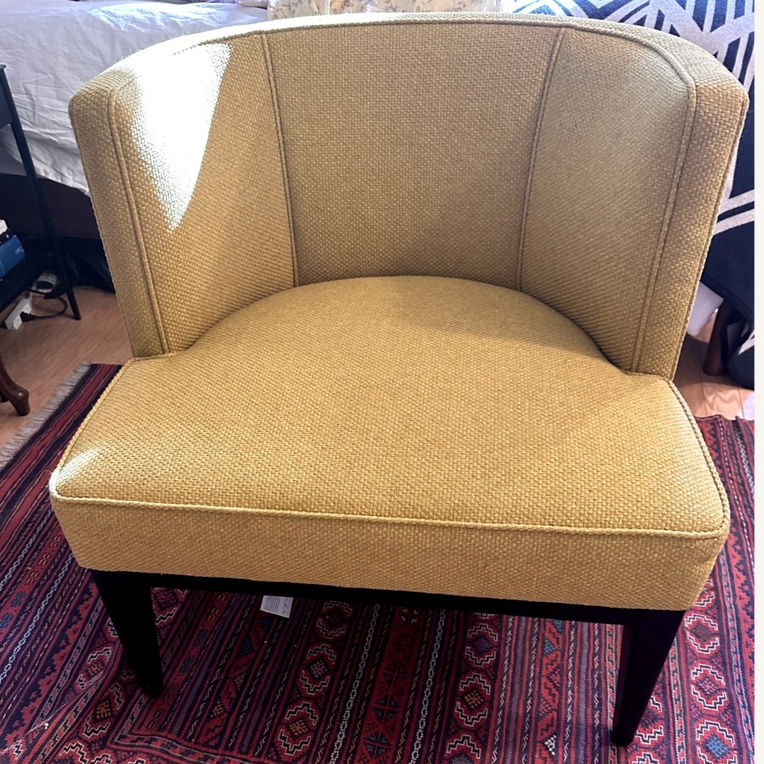 Crate & Barrel Yellow Grayson Upholstered Accent Chair - image-1