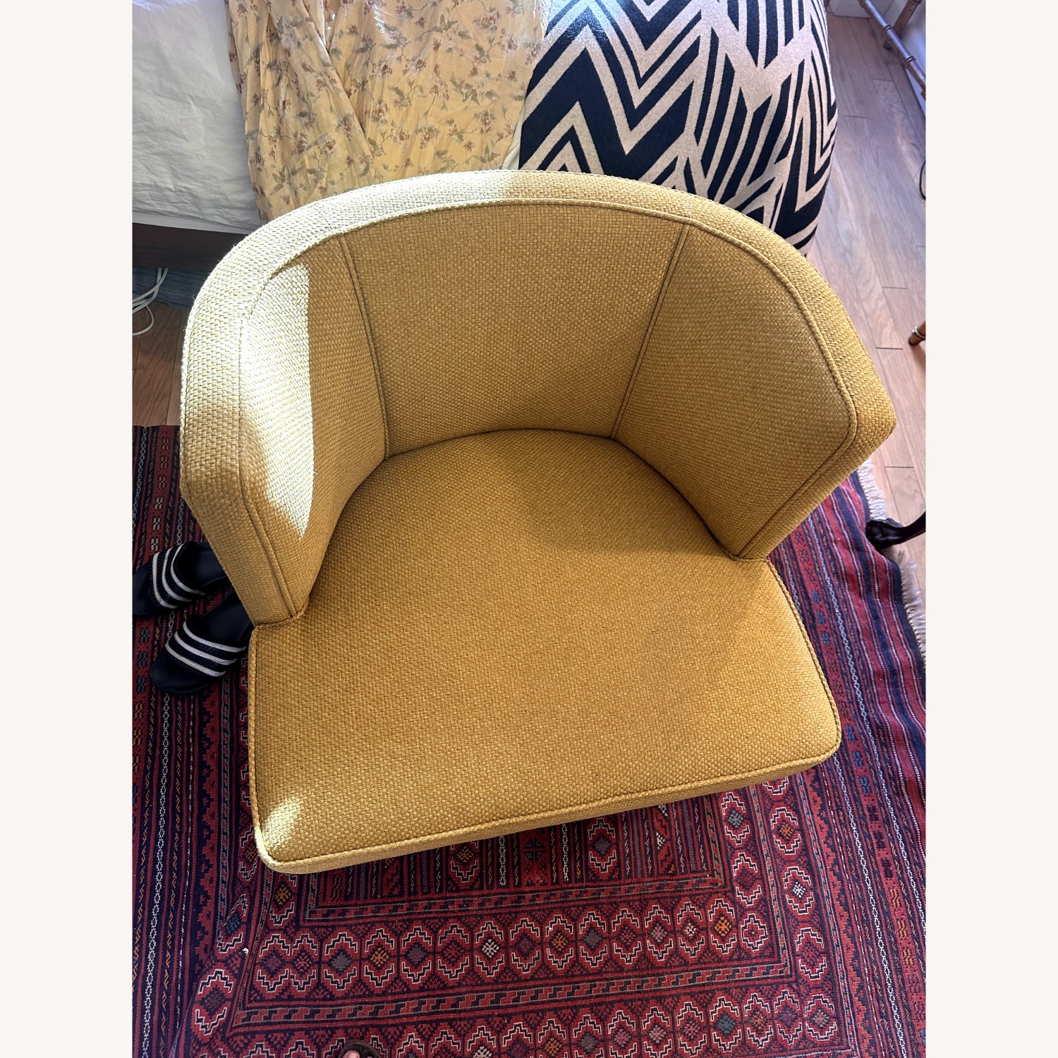 Crate & Barrel Yellow Grayson Upholstered Accent Chair - image-5