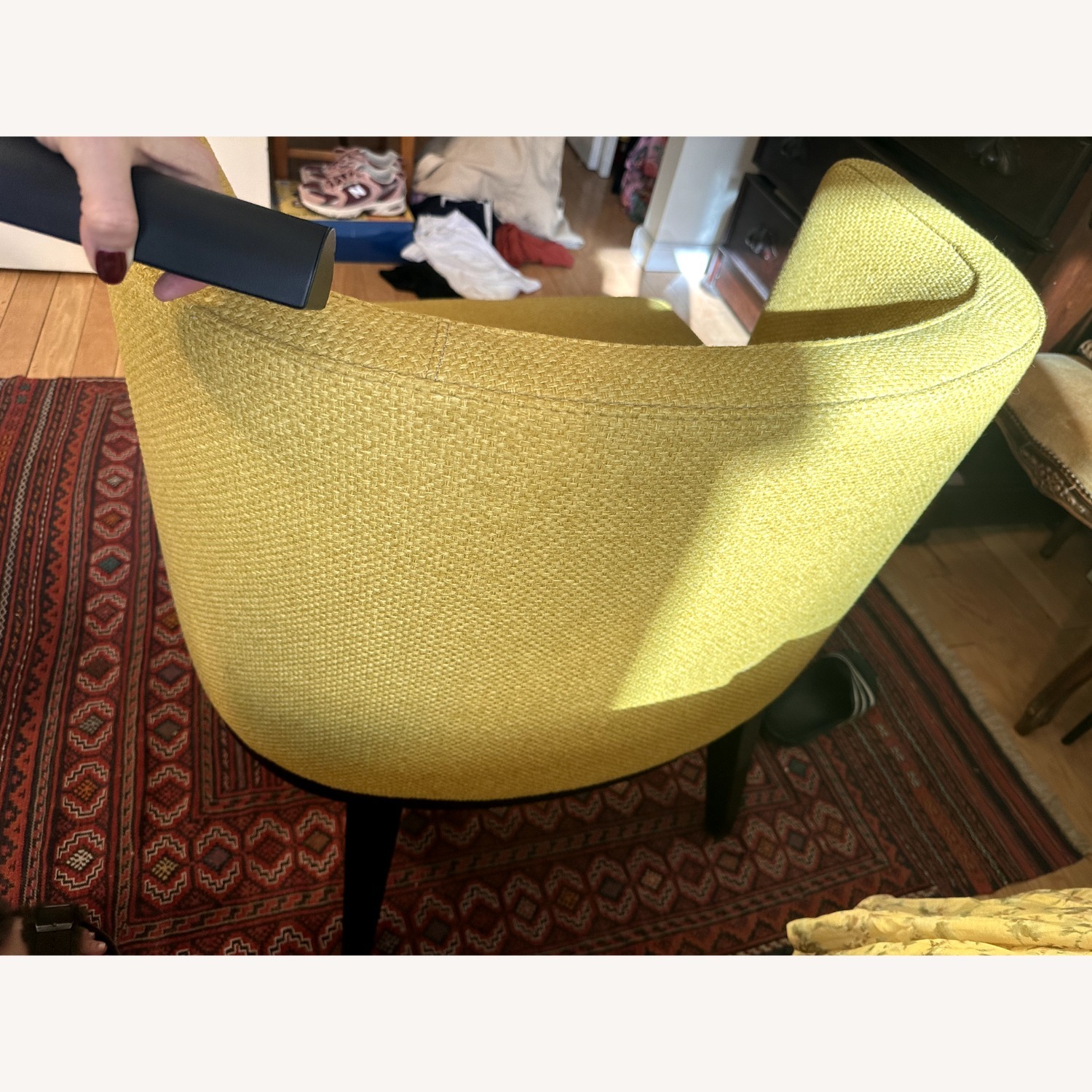 Crate & Barrel Yellow Grayson Upholstered Accent Chair - image-6