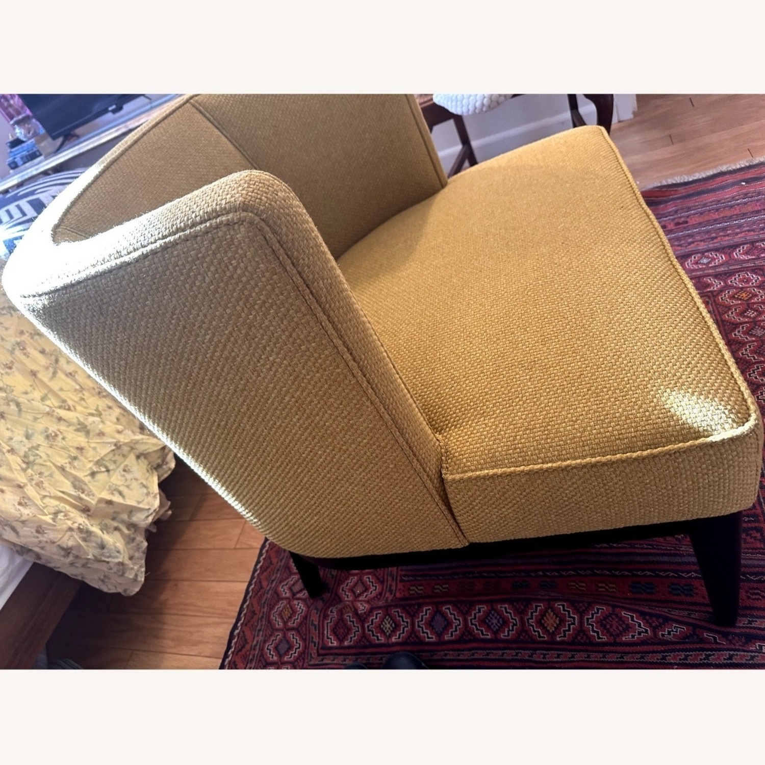 Crate & Barrel Yellow Grayson Upholstered Accent Chair - image-4