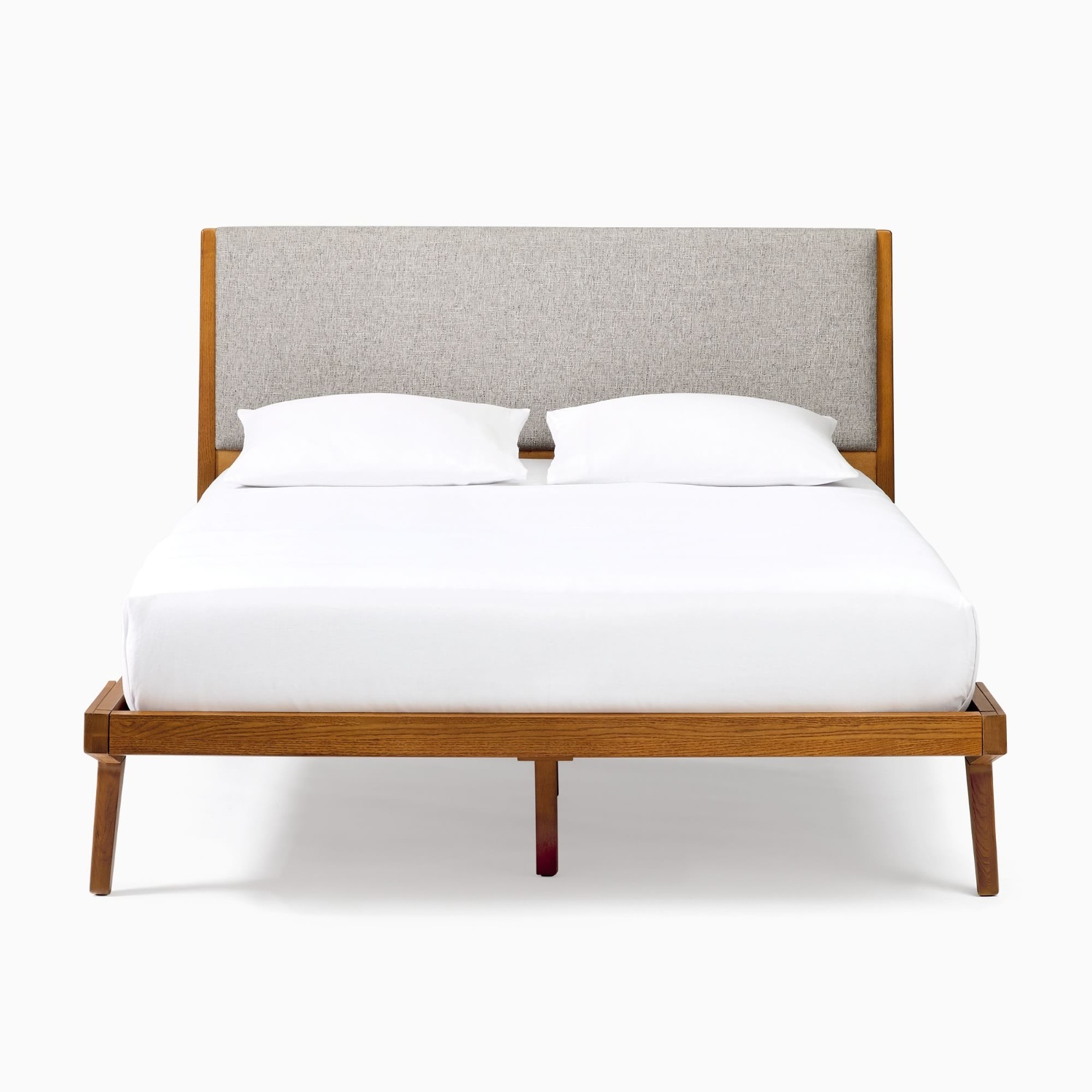 West Elm Modern Bed Fabric Headboard - image-0