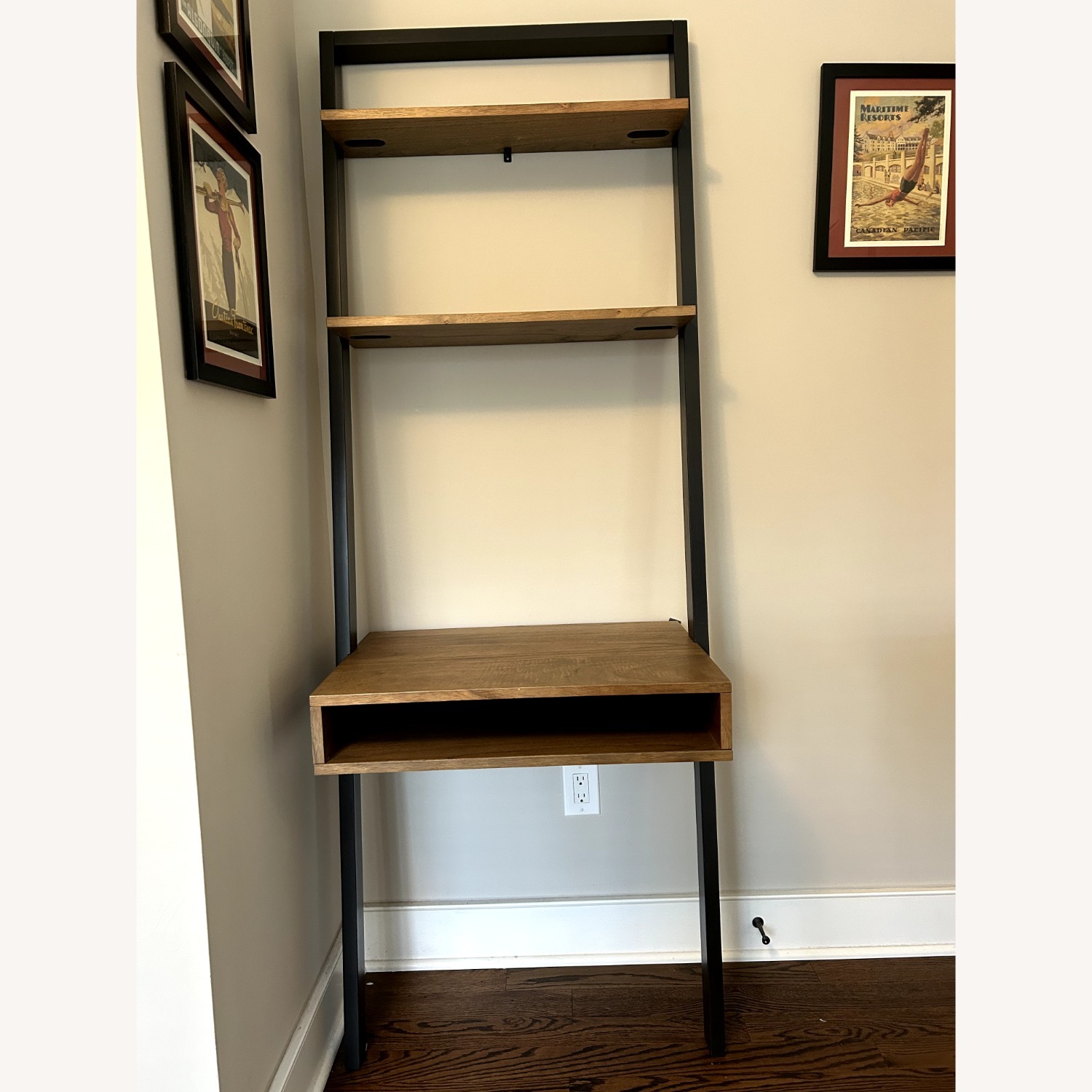 West Elm Ladder Shelf Wall Desk (28") - image-1