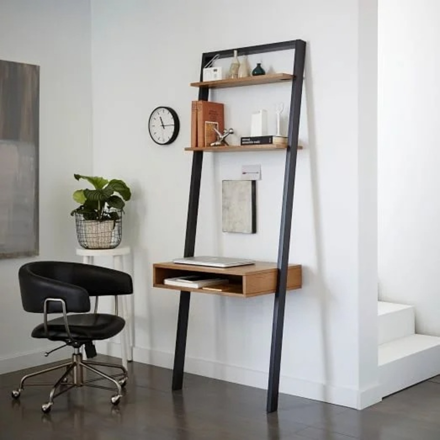 West Elm Ladder Shelf Wall Desk (28") - image-5
