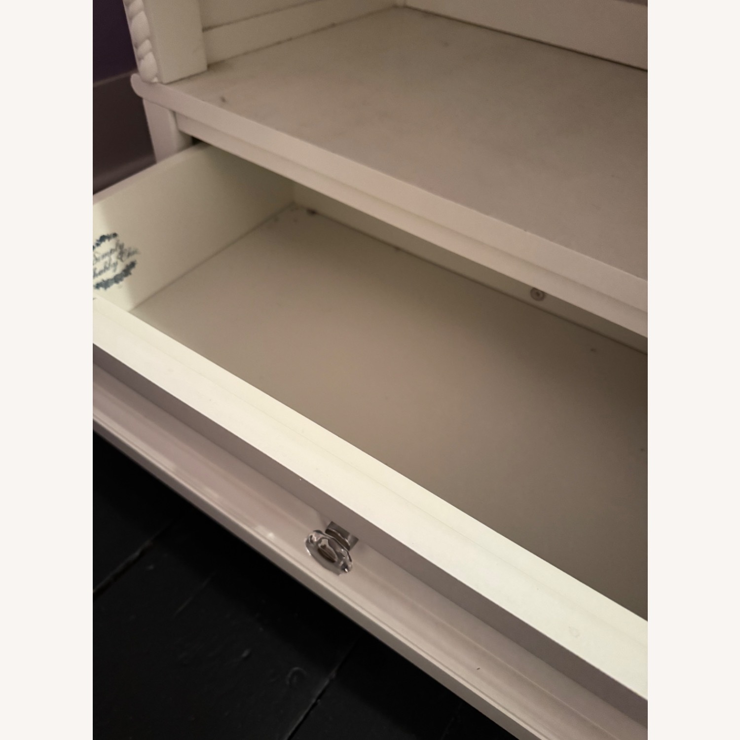 White Wood Shabby Chic Bookcase - image-3