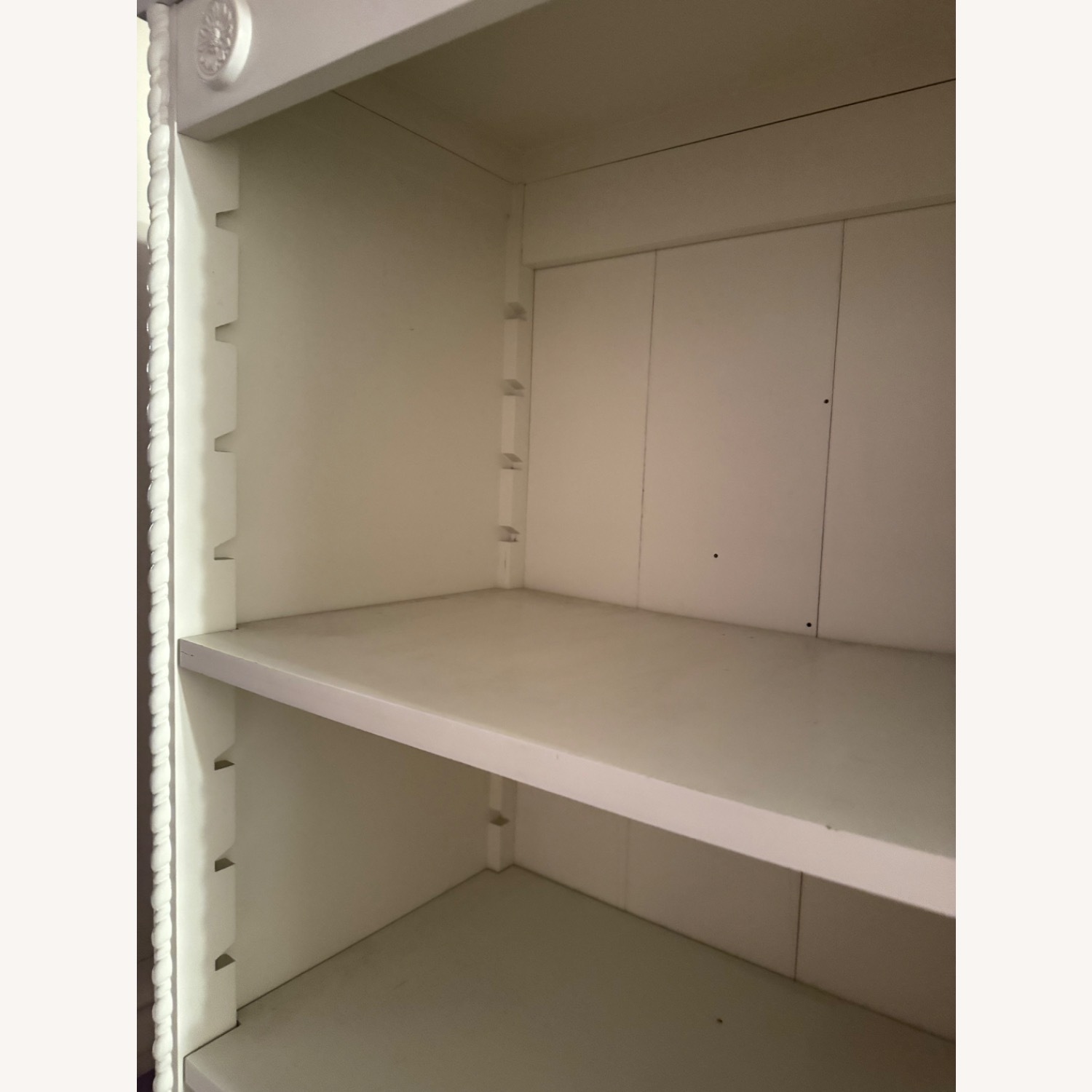 White Wood Shabby Chic Bookcase - image-2