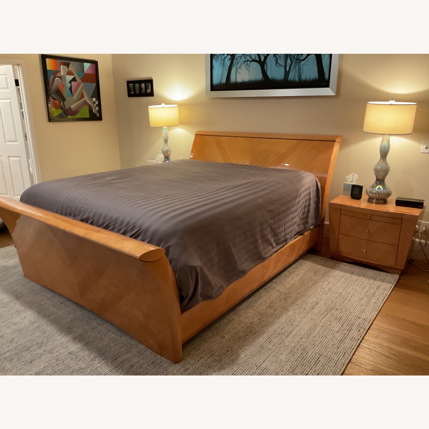Art Deco Bedroom Bed - image-3