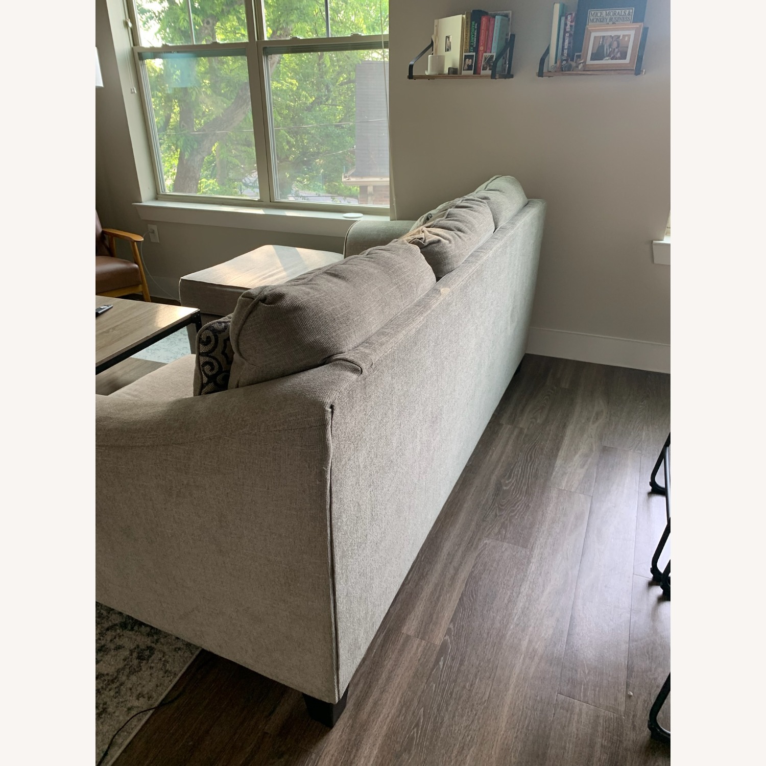 Ashely Furniture Grey Sleeper Sofa Sectional - image-4