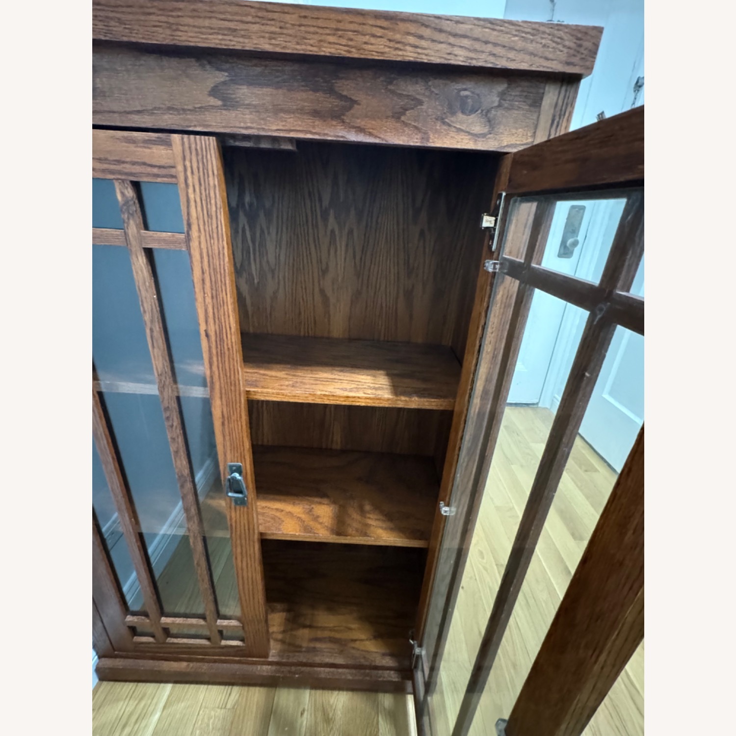Pane Glass Door Mission Style Bookcase - image-3