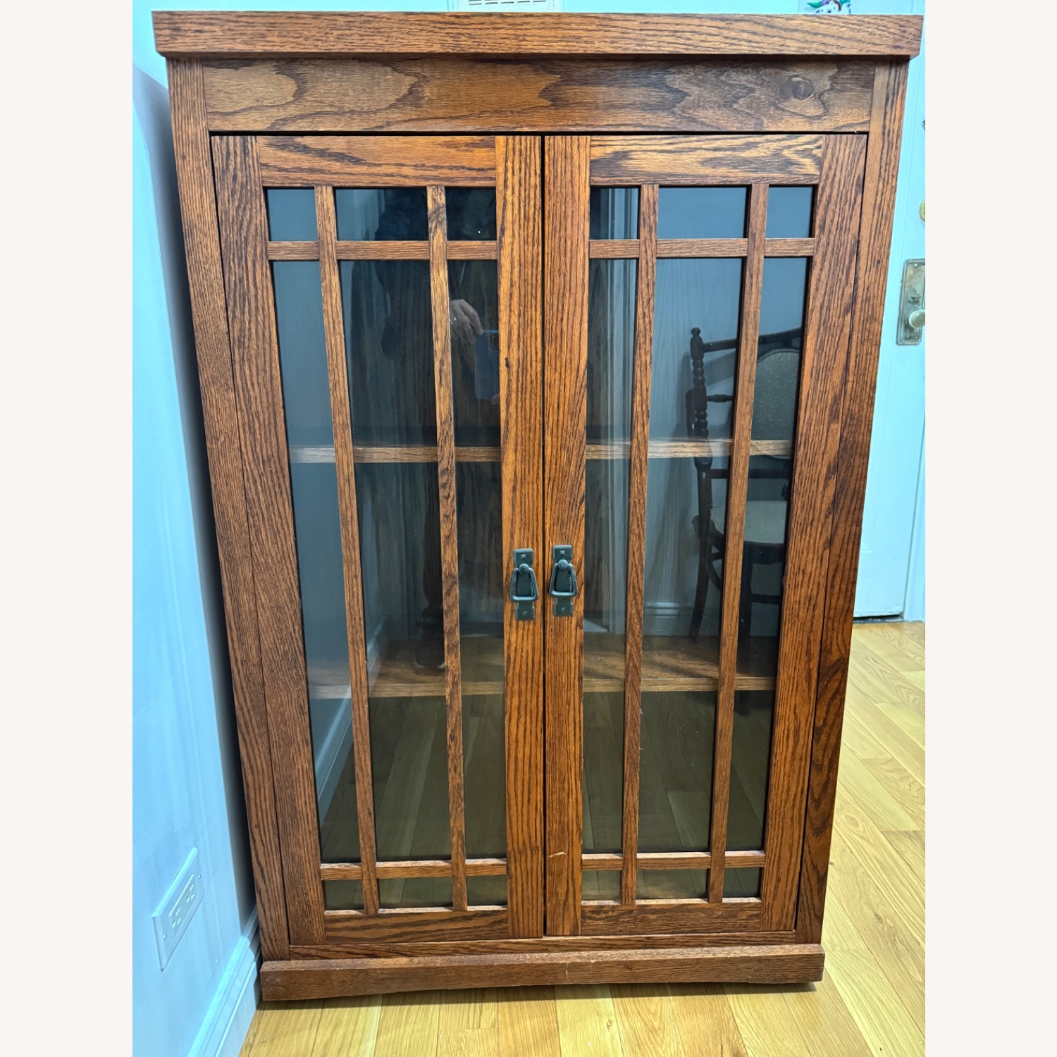 Pane Glass Door Mission Style Bookcase - image-1