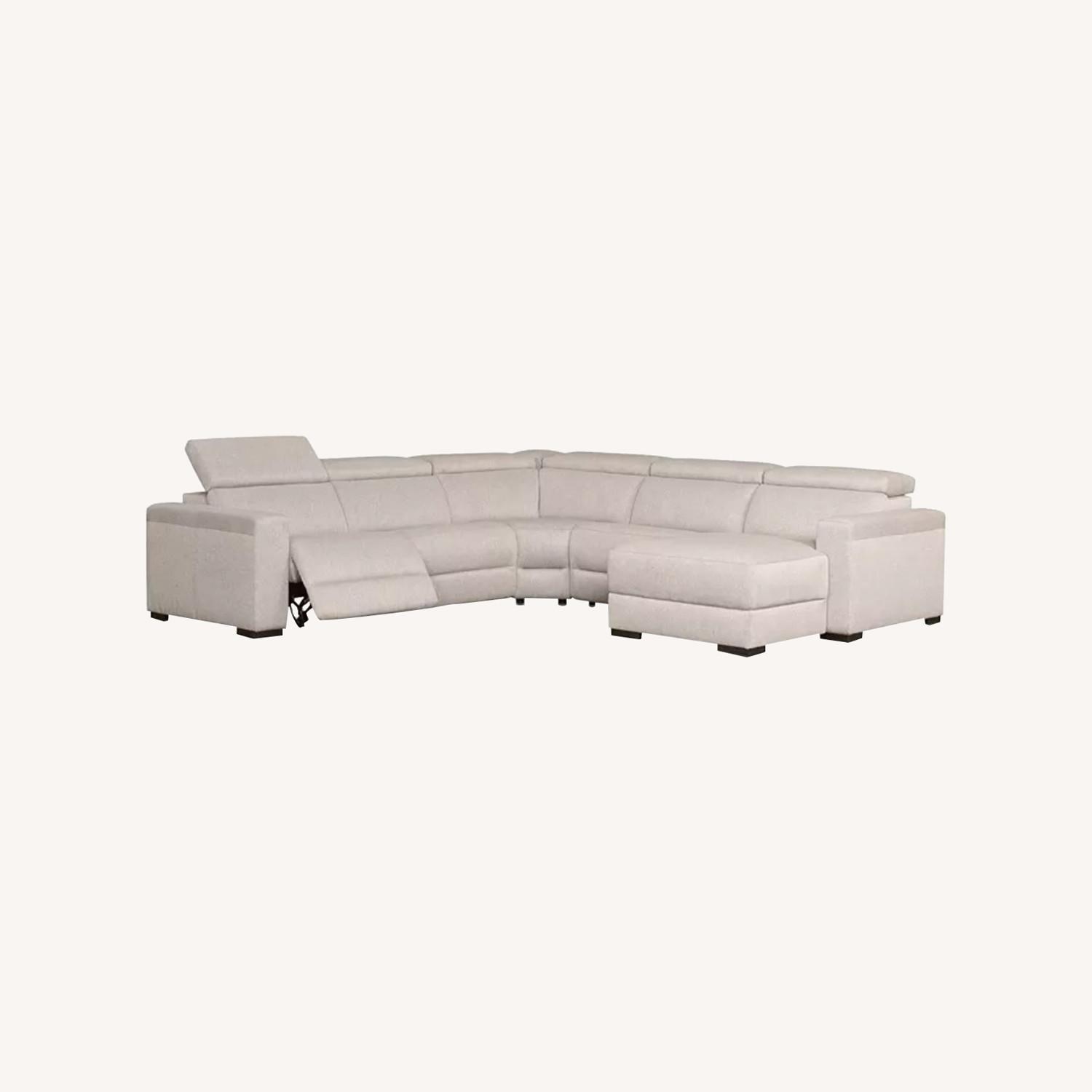 Macy's Nevio 124" 5-Pc. Fabric Sectional Sofa with Chaise - image-0