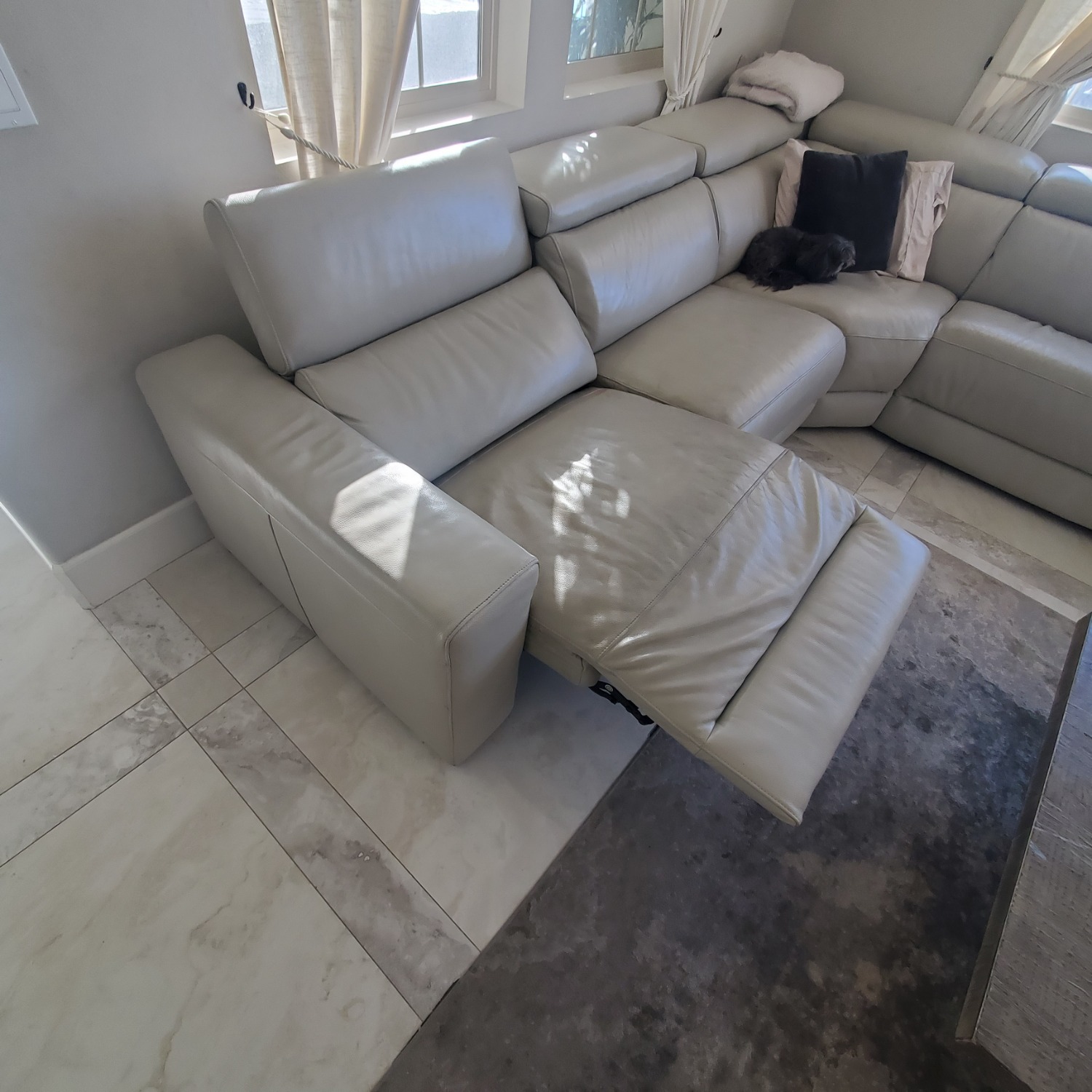 Macy's Nevio 124" 5-Pc. Fabric Sectional Sofa with Chaise - image-4