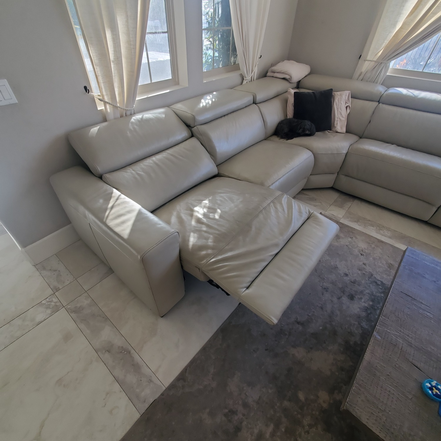 Macy's Nevio 124" 5-Pc. Fabric Sectional Sofa with Chaise - image-9