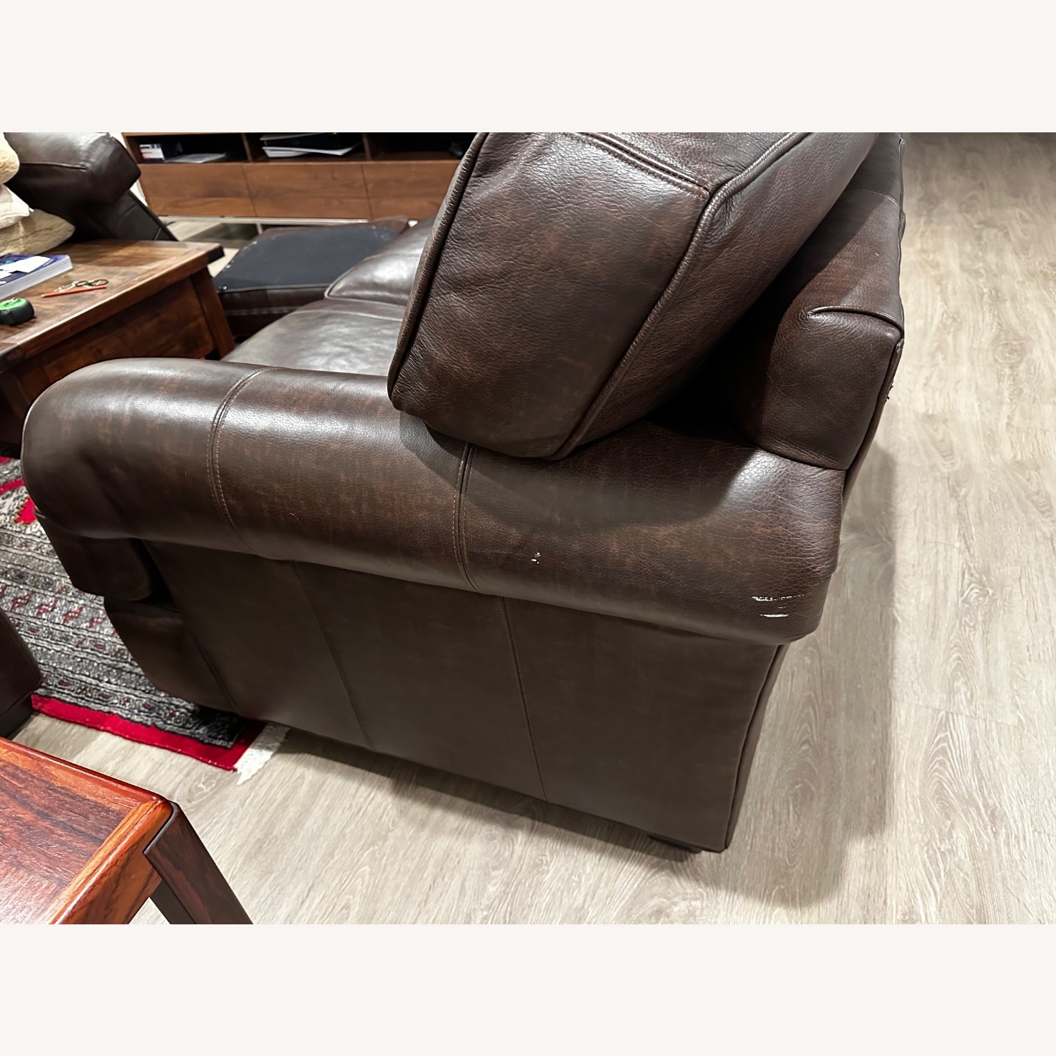 Arhaus Leather Loveseat  - image-2