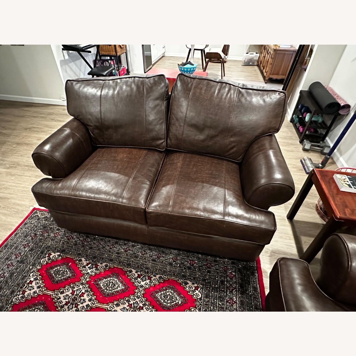 Arhaus Leather Loveseat  - image-4