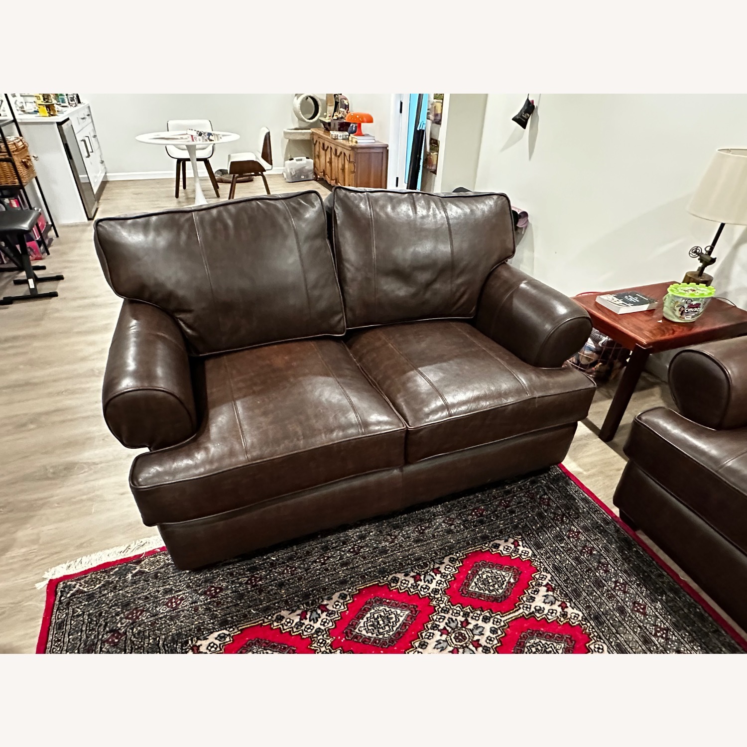 Arhaus Leather Loveseat  - image-1