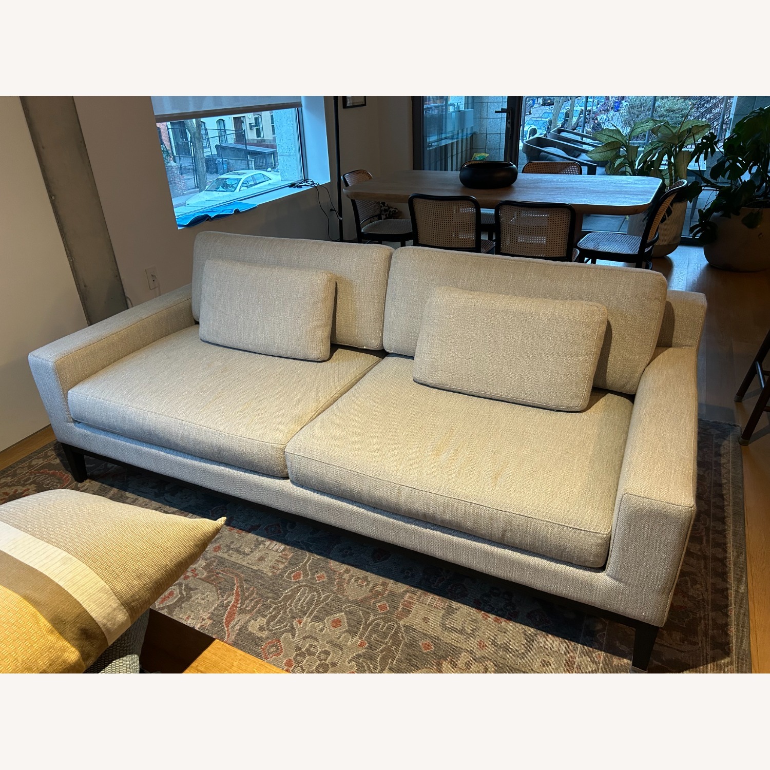 Restoration Hardware Italia Track Arm Sofa - Oak Base - image-2