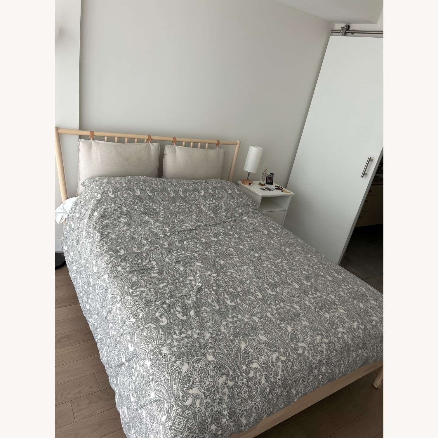IKEA Queen Bed Frame, Birch Veneer - image-2