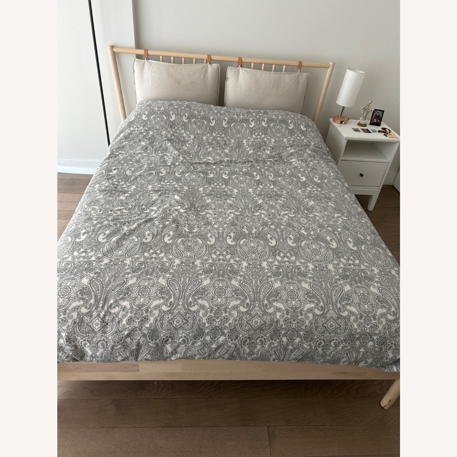 IKEA Queen Bed Frame, Birch Veneer - image-5