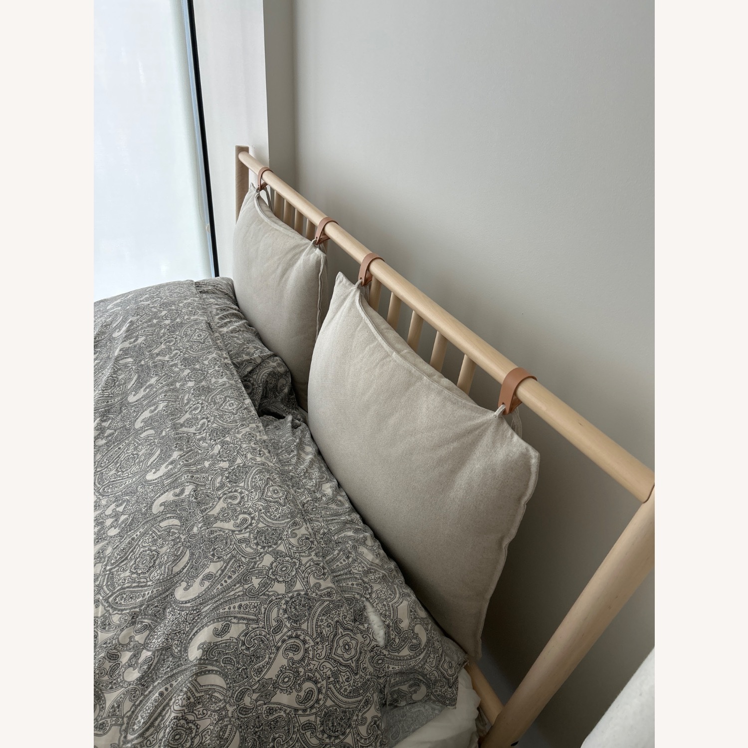 IKEA Queen Bed Frame, Birch Veneer - image-4