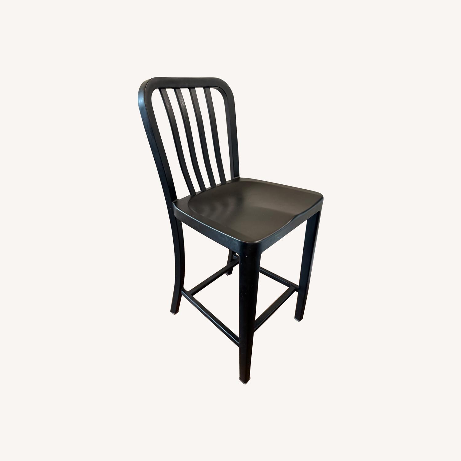 Crate & Barrel Delta Matte Black Counter Stools - image-0