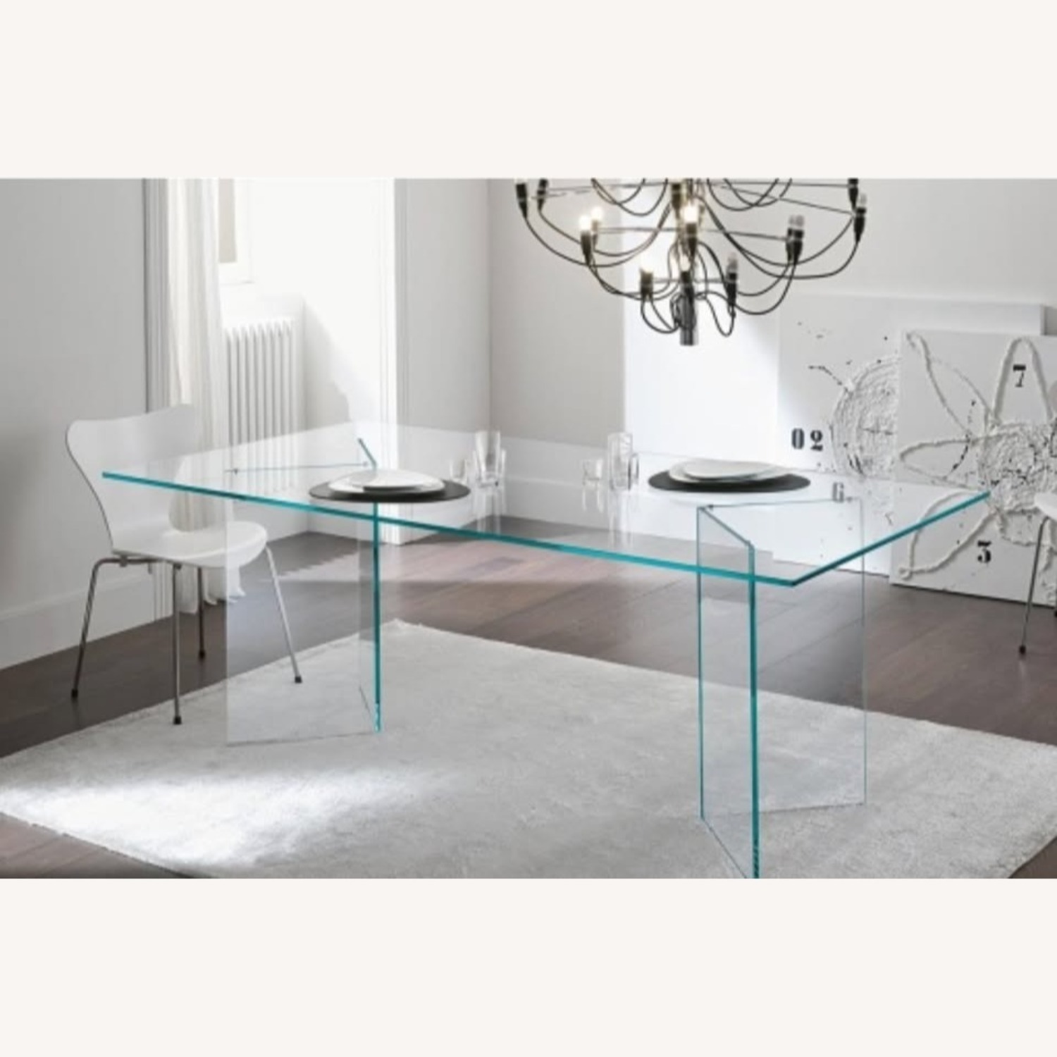 Glass Dining Table with Two Interchangeable Tops - image-1