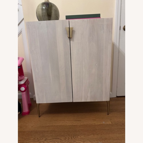 Used Acacia Whitewash Cabinet (CB2) for sale on AptDeco