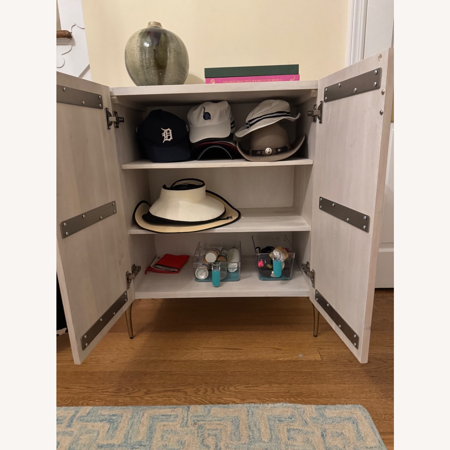 Acacia Whitewash Cabinet (CB2) - image-3