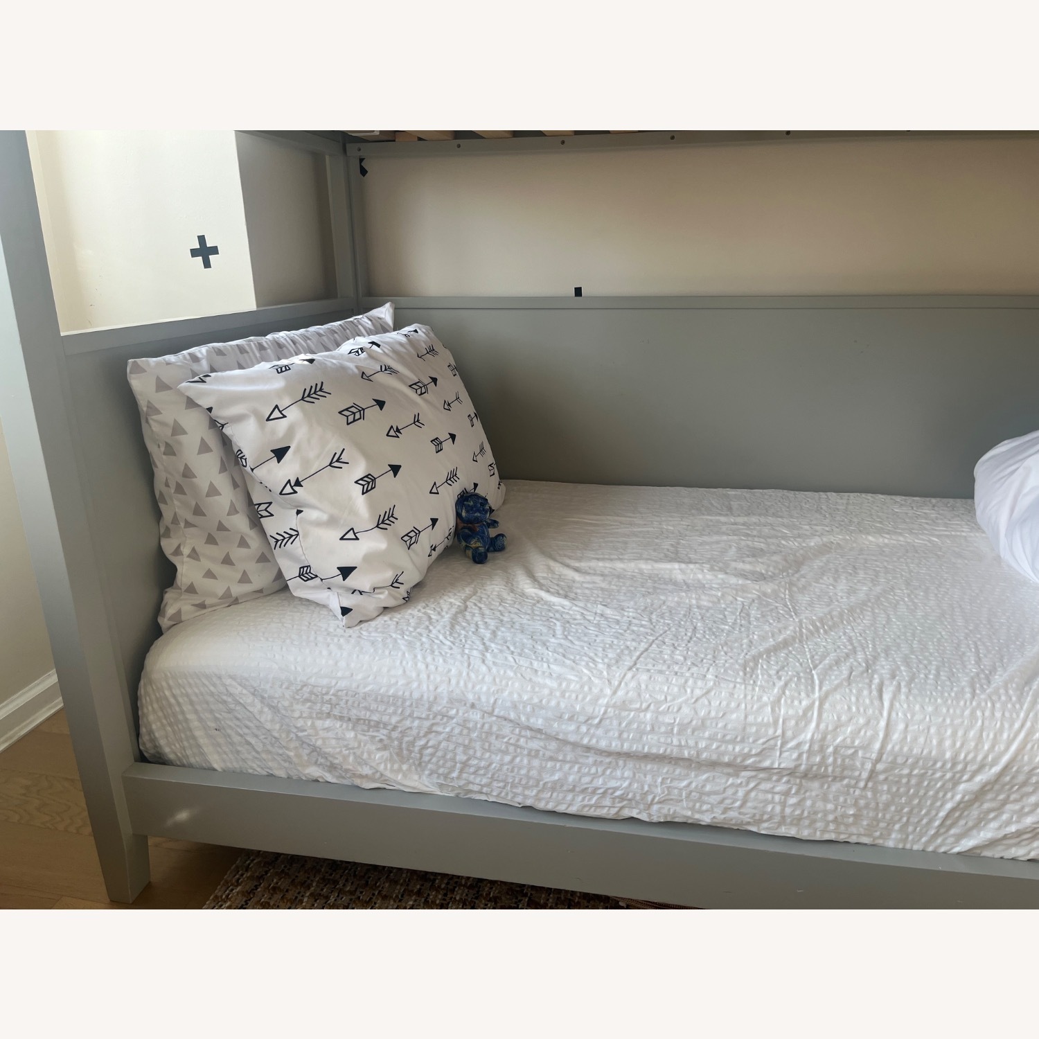 Crate & Barrel Small Space Twin Bunk Bed Gray - image-7