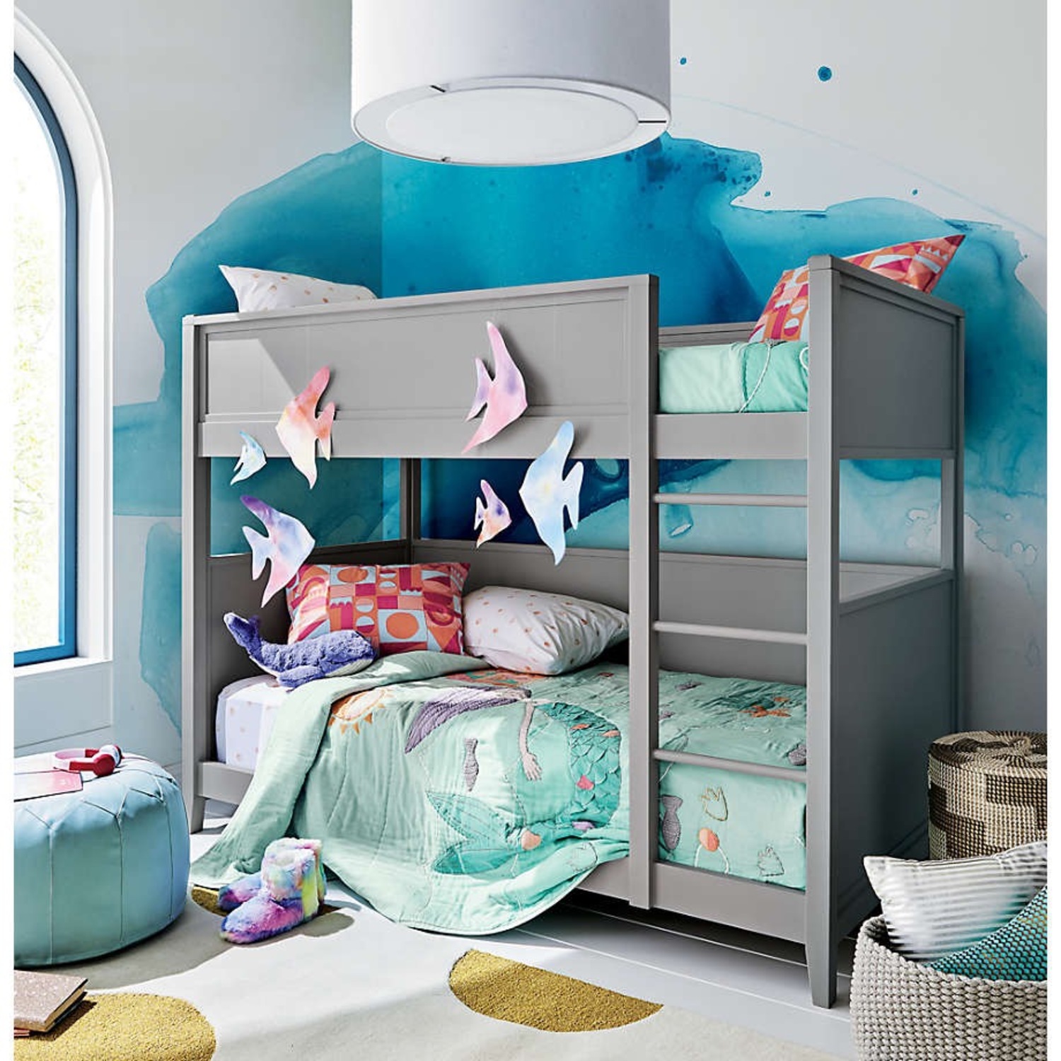 Crate & Barrel Small Space Twin Bunk Bed Gray - image-22