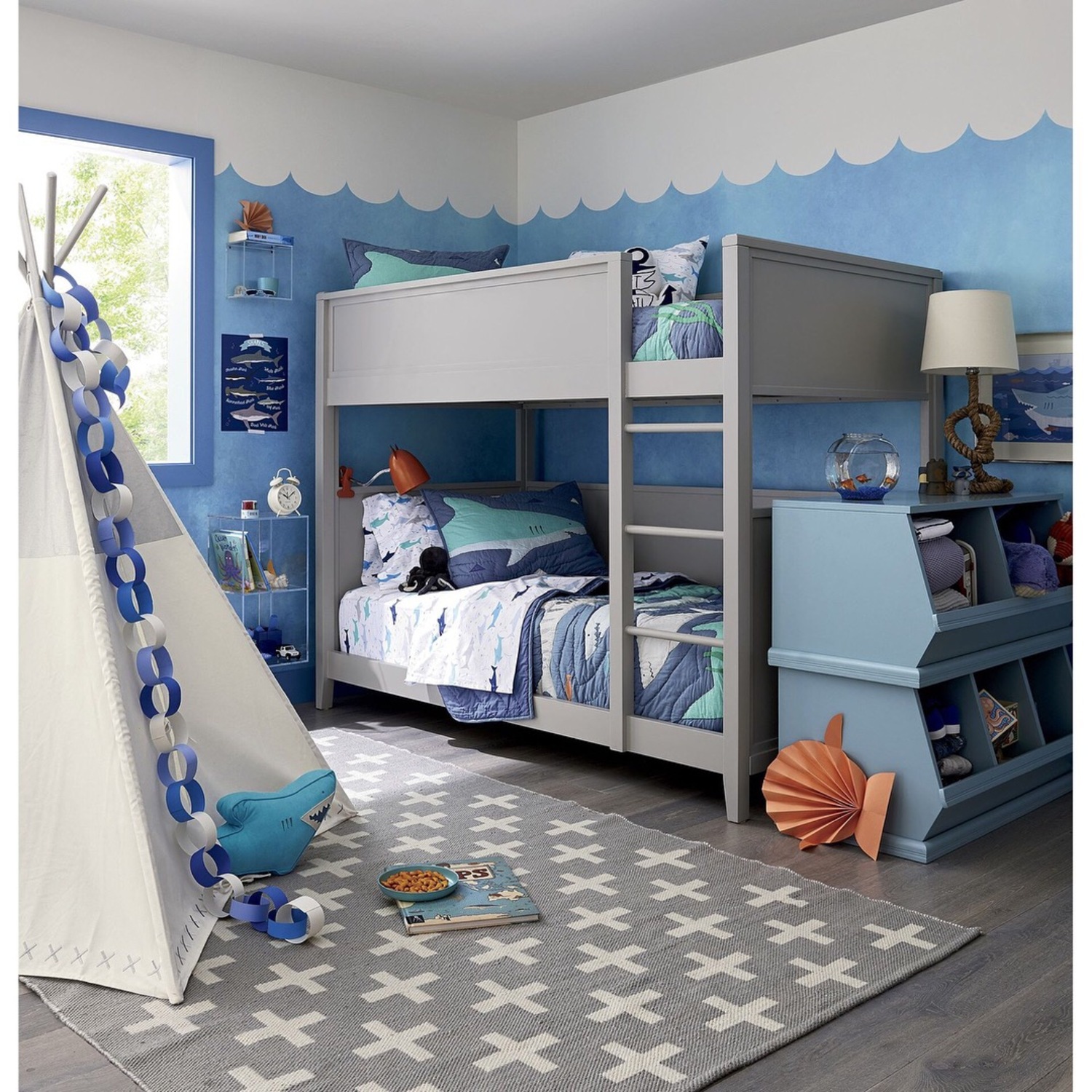 Crate & Barrel Small Space Twin Bunk Bed Gray - image-23