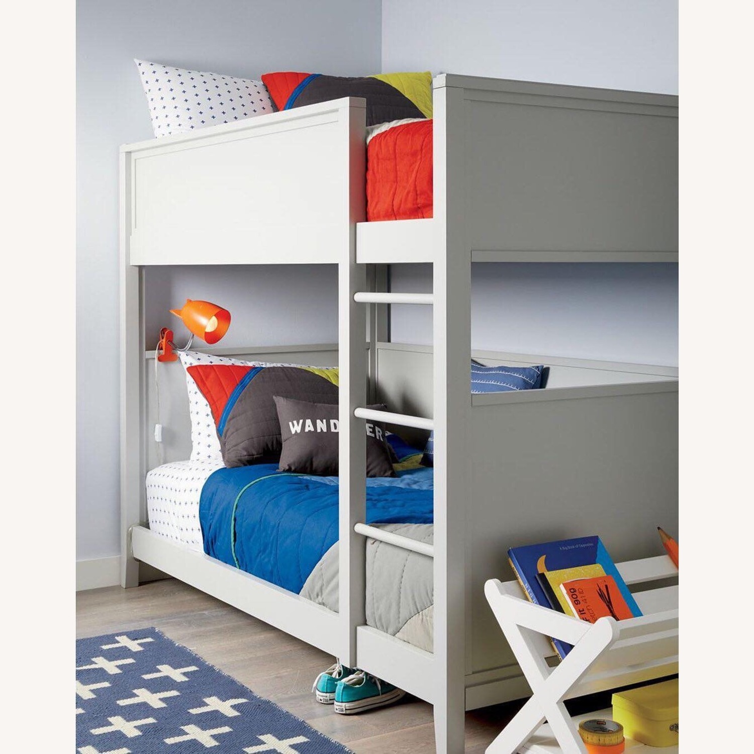 Crate & Barrel Small Space Twin Bunk Bed Gray - image-21