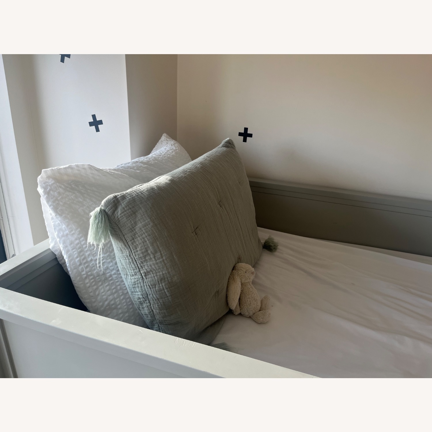 Crate & Barrel Small Space Twin Bunk Bed Gray - image-8