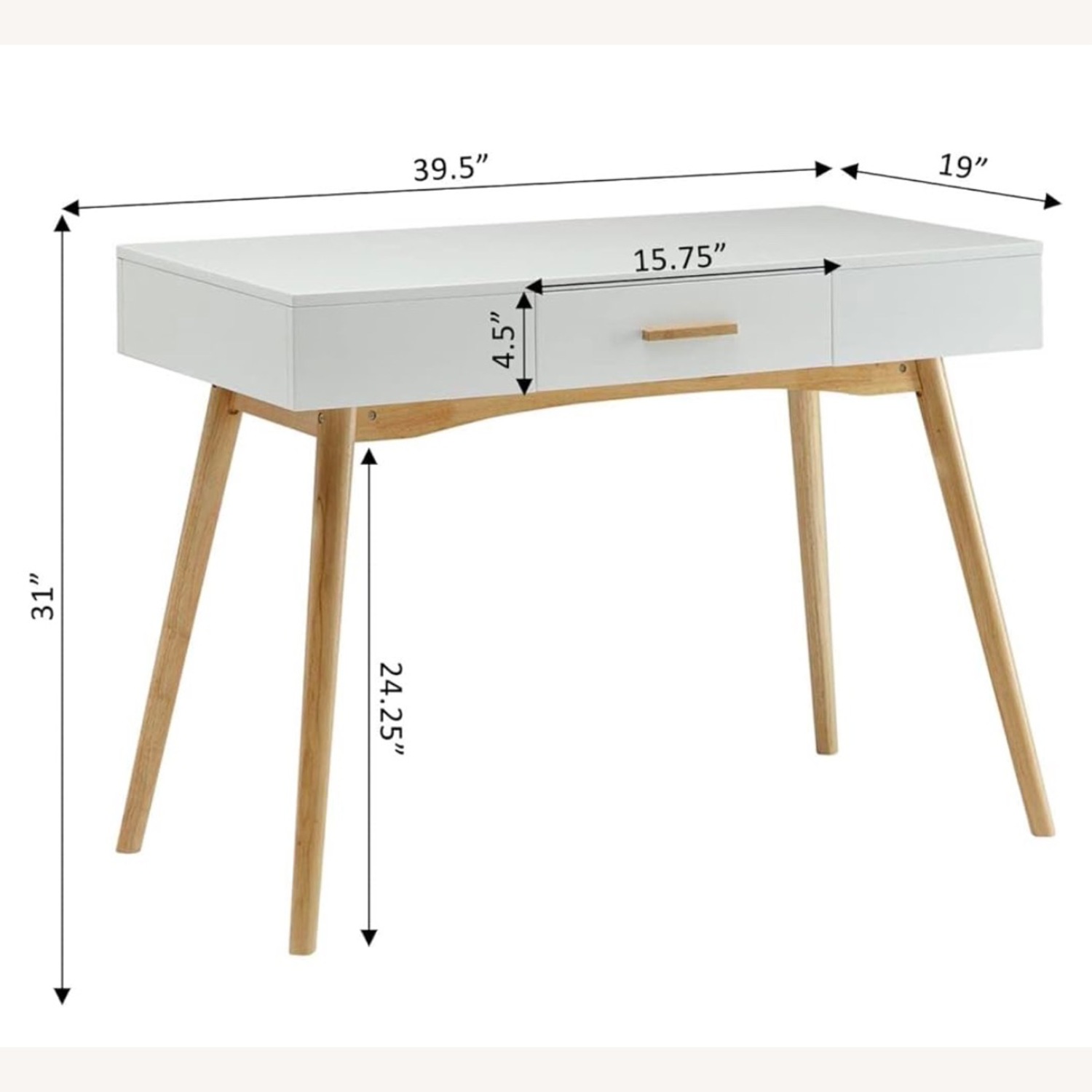 Convenience Concepts Oslo Desk White - image-2