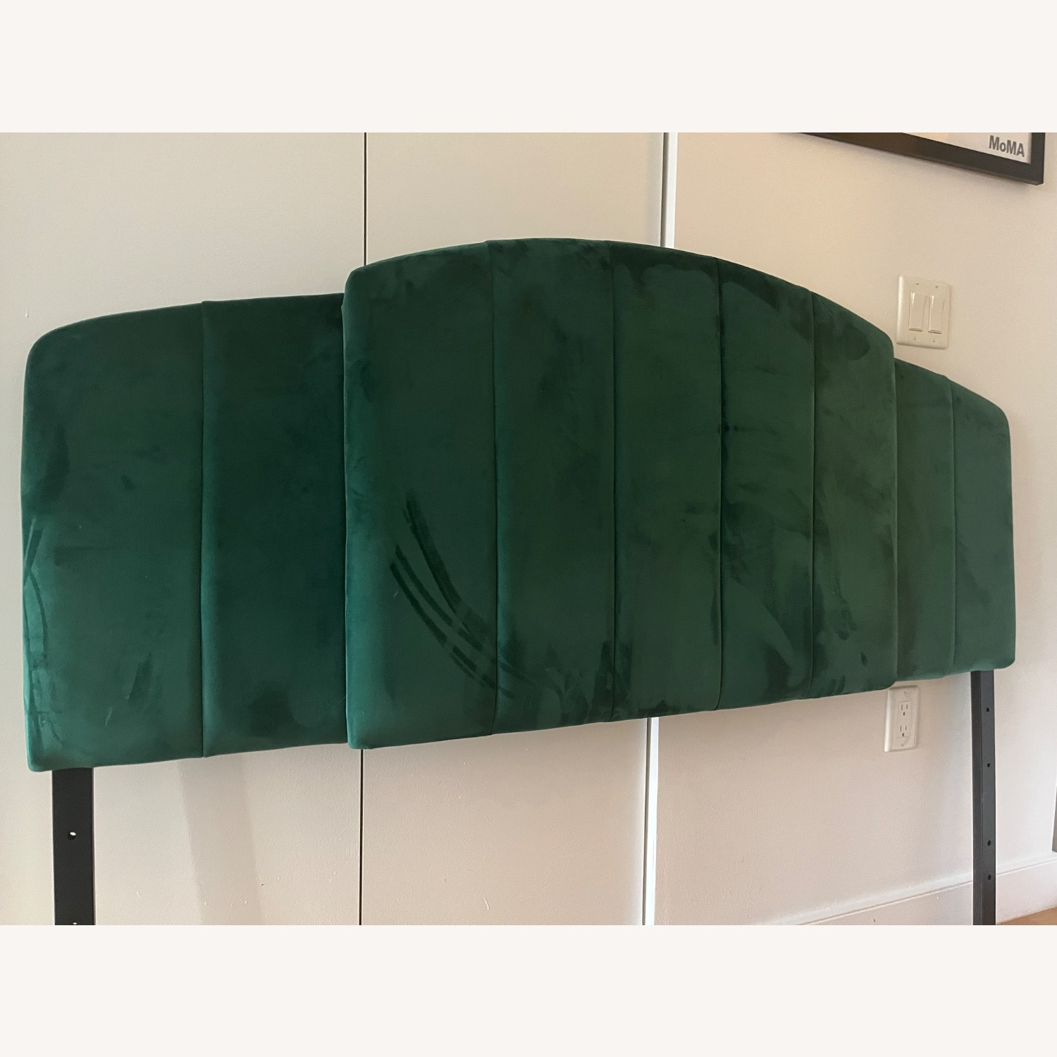 Green Velvet  Headboard  - image-4