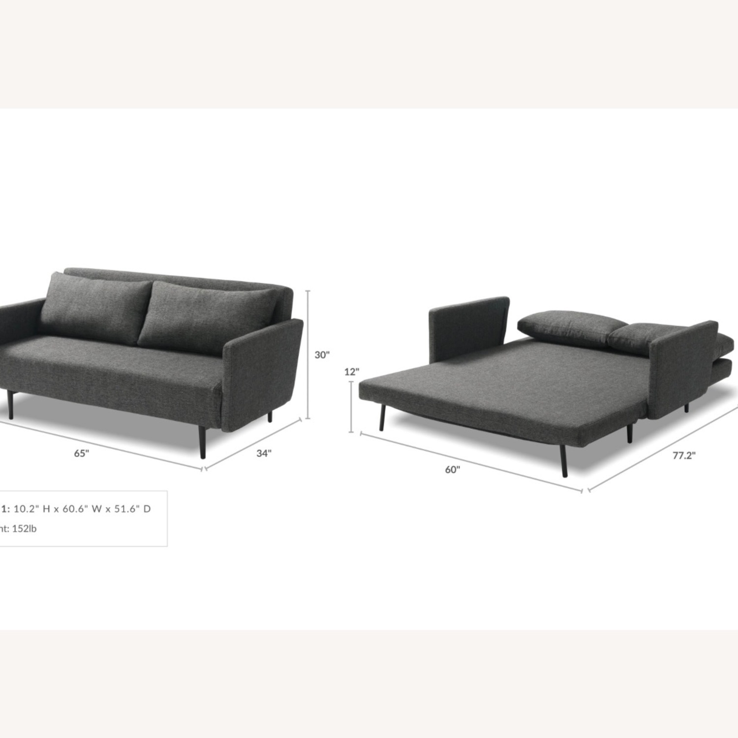 Spaze 2 Seat Convertible Sofa - image-1
