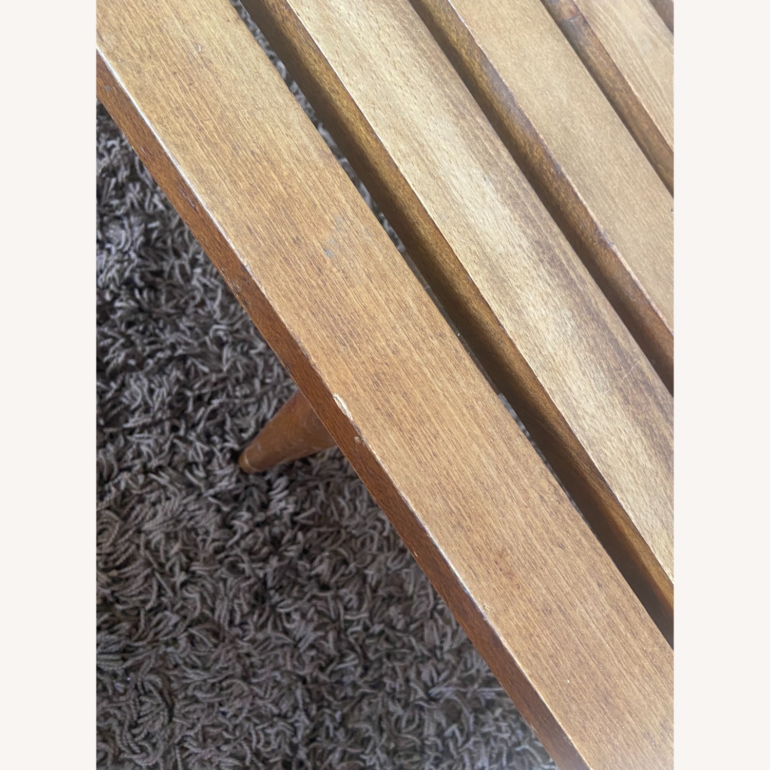 Vintage Mid-century Wood Slat Coffee Table - image-5