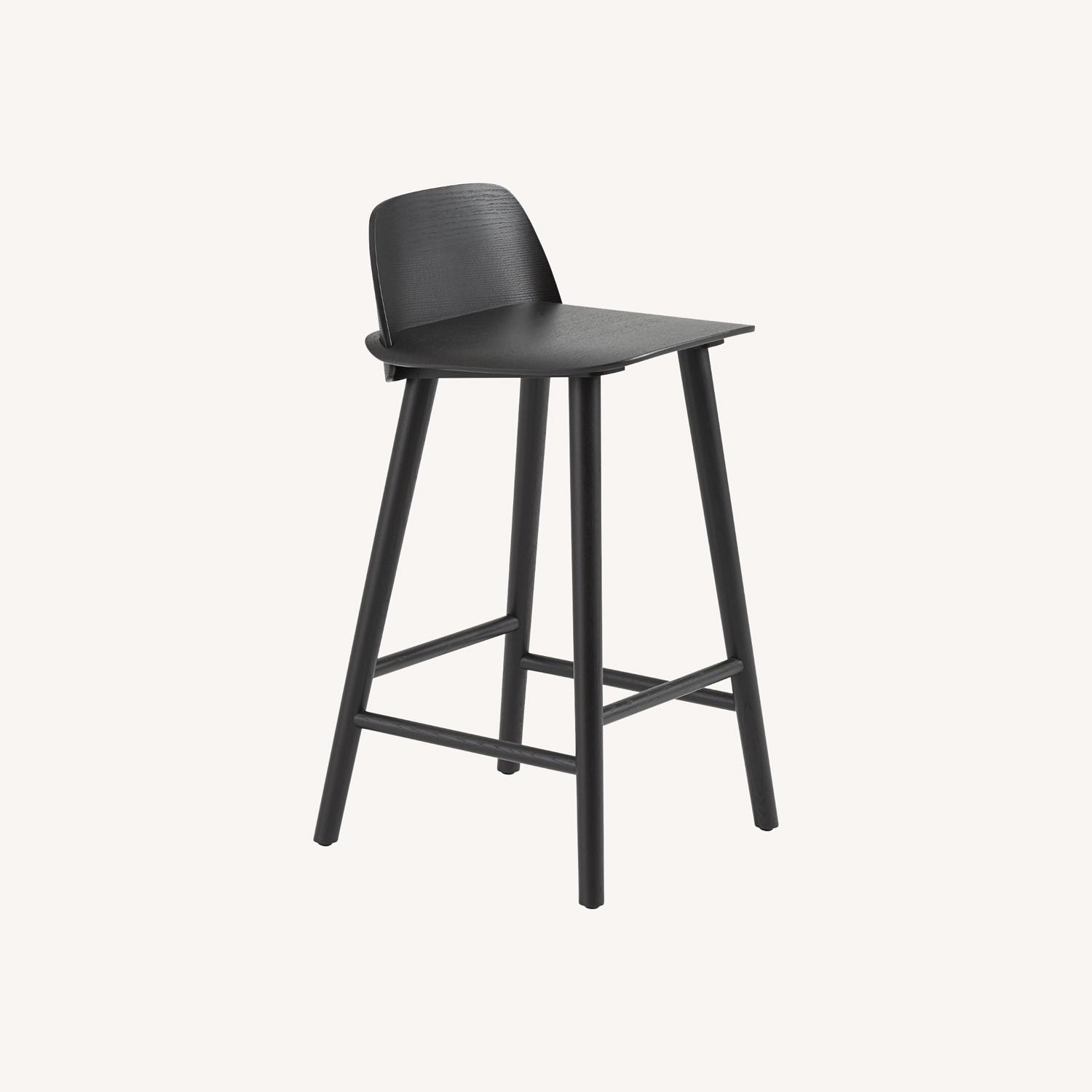 Muuto Three Black Counter-Height Nerd Stools by Muuto - image-0