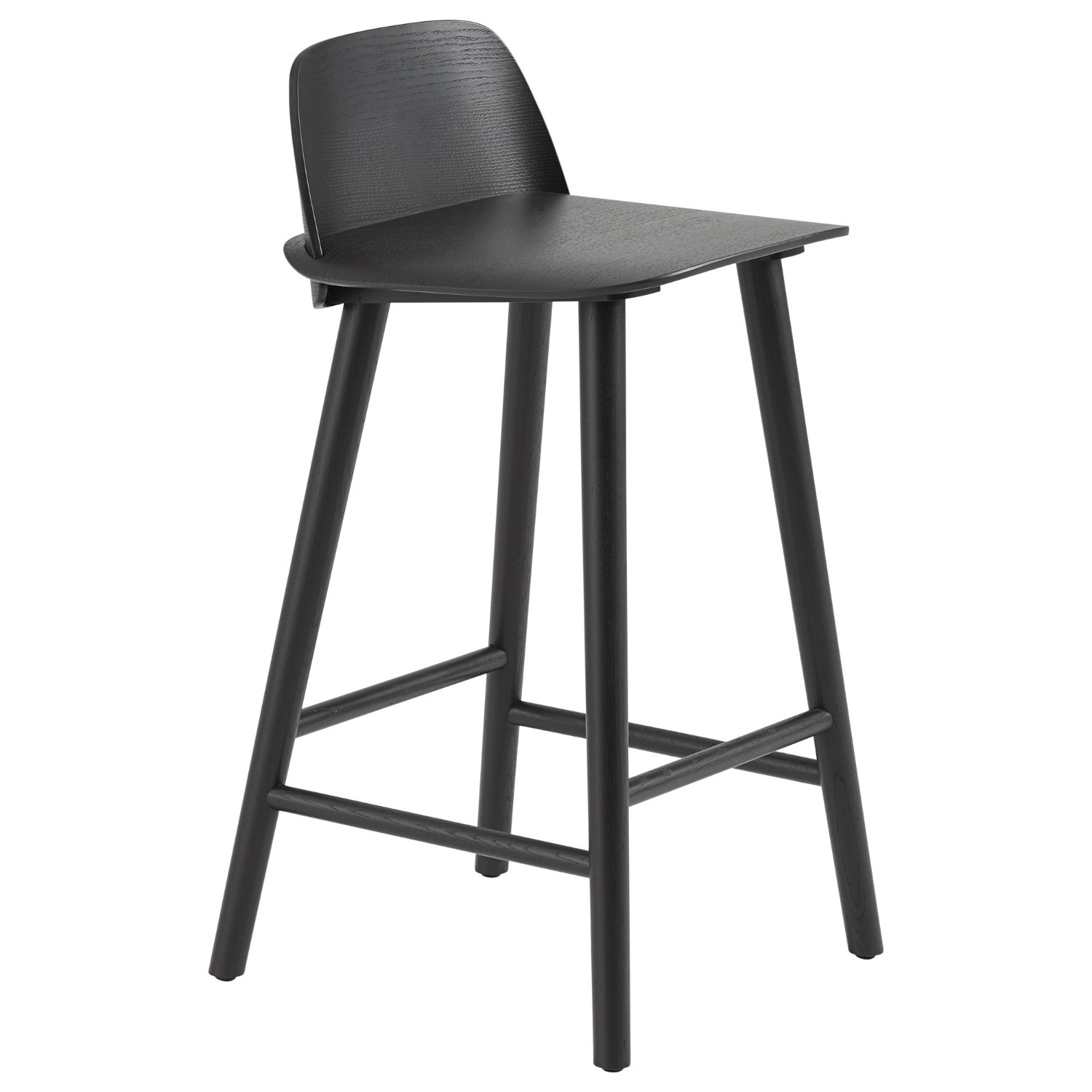 Muuto Three Black Counter-Height Nerd Stools by Muuto - image-6