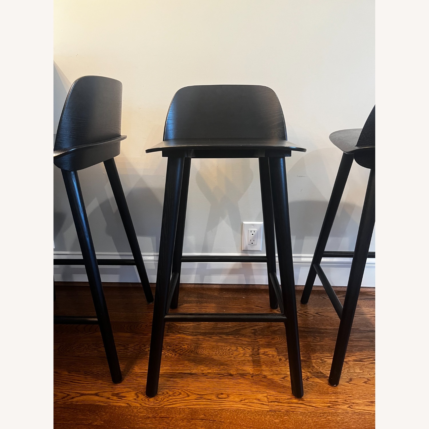 Muuto Three Black Counter-Height Nerd Stools by Muuto - image-7