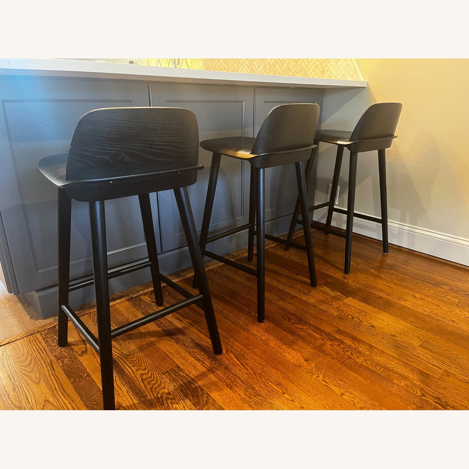 Muuto Three Black Counter-Height Nerd Stools by Muuto - image-1