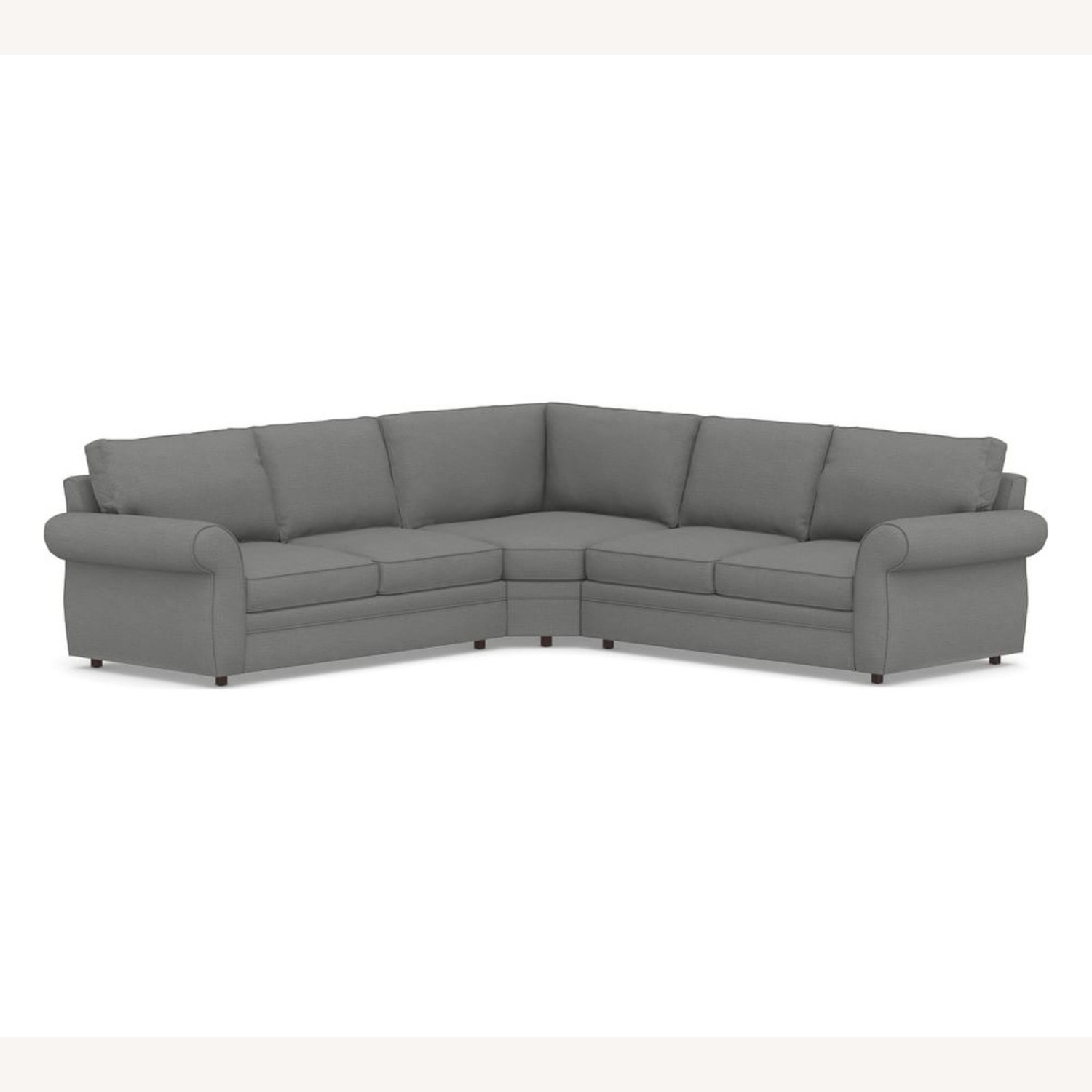 PotteryBarn Pearce Roll Arm 3 L Shaped Wedge Sectional - image-4
