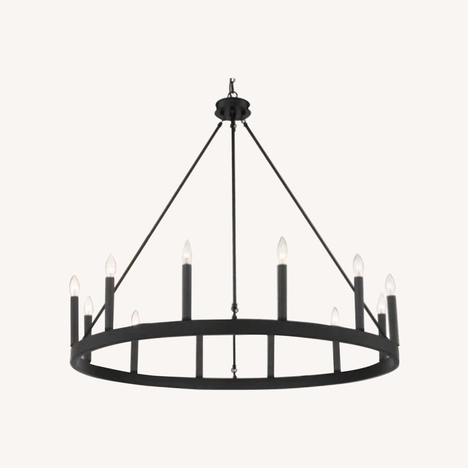 Wayfair Avalee 12 Candle Style Wagon Wheel Chandelier - image-0